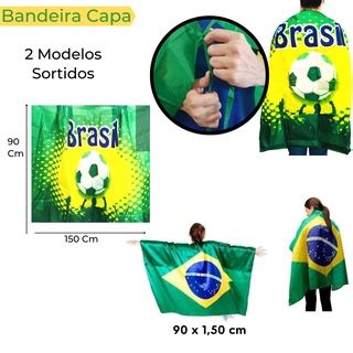 Kit Bandeira Do Brasil Copa Do Mundo Bandeira 90 X 1 50 Cm Capa