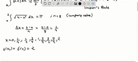 Solved Solve The Given Problems Using Simpson S Rule X D