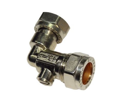 15mm X 1 2 Bsp Angle Service Valve Chrome Plated Brass Elbow Isolation Valve Ebay