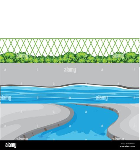 Graphic Of River Bank Illustration Stock Vector Image And Art Alamy