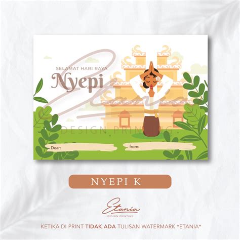 Jual kartu ucapan nyepi hari raya nyepi greeting card | Shopee Indonesia