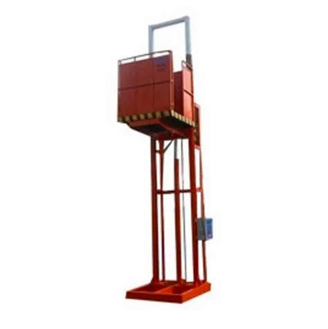 Electric Mild Steel Hydraulic Goods Lift Capacity 1 2 Ton At 200000