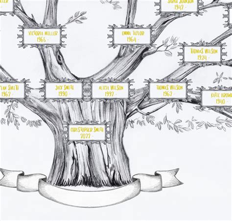 Gráfico de ÁRBOL GENEALÓGICO de 5 generaciones Copia digital del árbol