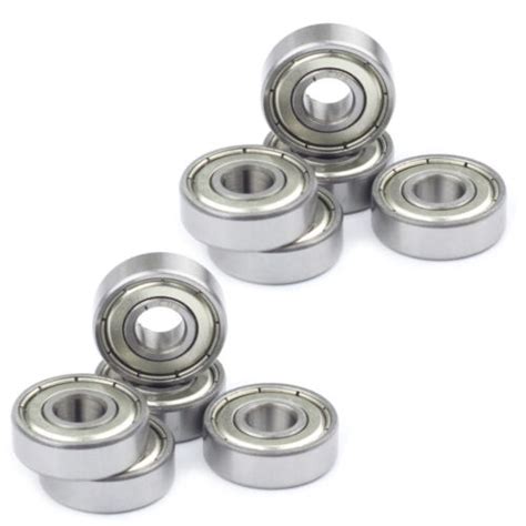 Pcs Carbon Steel Deep Groove Ball Pre Lubricated Bearings Miniature