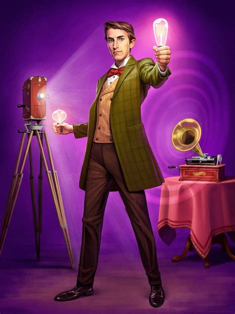 Thomas Edison by https://www.deviantart.com/georged on @DeviantArt | Illustration, Wave ...