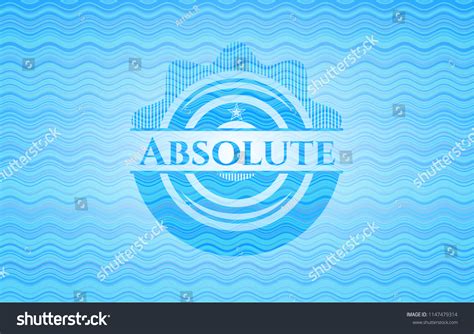 Absolute Water Wave Concept Style Emblem Royalty Free Stock Vector