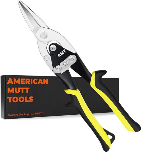 AMERICAN MUTT TOOLS 10 Inch Straight Cut Tin Snips Heavy Duty CrMo