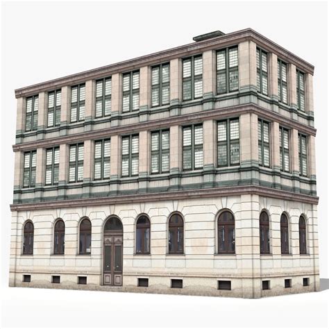 Edificio De Apartamentos 10 Low Poly Modelo 3D 9 Max 3ds C4d Dae