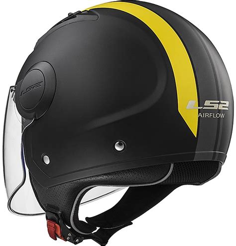 Casco Moto Jet Ls Of Airflow Long Con Visiera Lunga Metropolis Nero