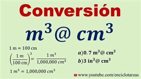 Cómo calcular la conversión de metros cúbicos a centímetros cúbicos