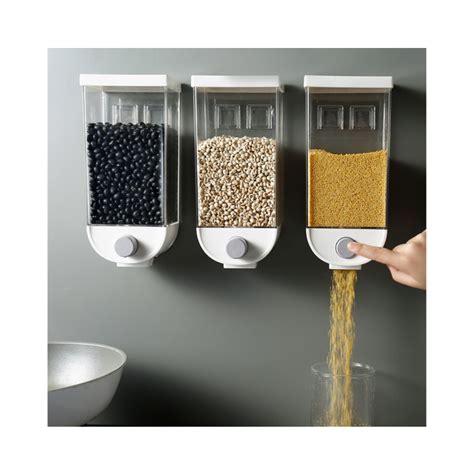 Buy 3pieces Wall Mounted Dispenser For Cereals Grains Pulses