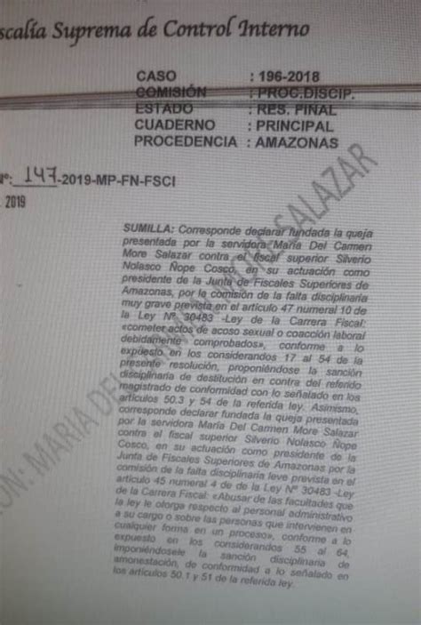 Declaran Fundada Queja Presentada Por Una Servidora Del Ministerio