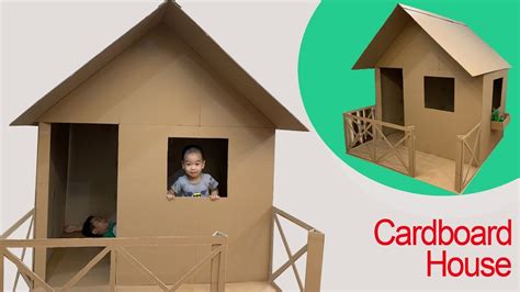 Diy How To Make A Beautiful Cardboard House Cardboard Playhouse For