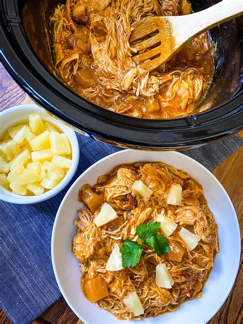 Slow Cooker Hawaiian Barbecue Chicken 5 Ingredients Food 24h