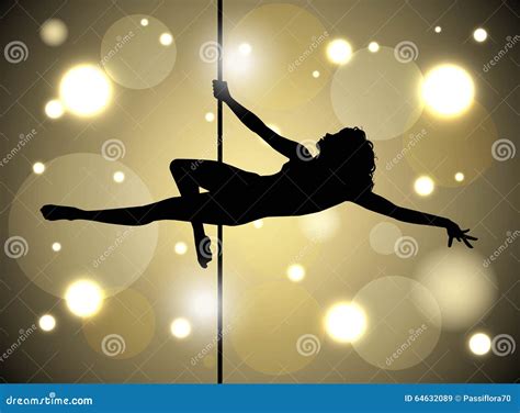 Pole Dancing Woman Silhouette Vector Illustration 127377304