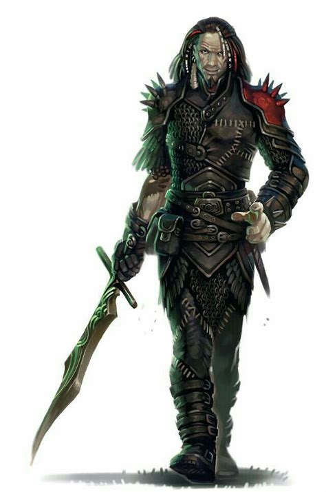 Human Rogue Fighter - Pathfinder PFRPG DND D&D d20 fantasy | Dungeons and dragons characters ...