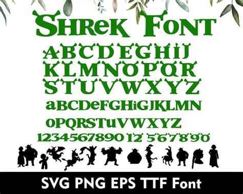 Cartoon Shrek Font Clipart Shrek Font Ttf Svg Clipart For Cricut Shrek