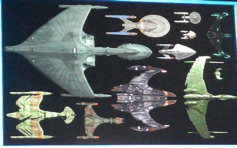 an assortment of star trek ships are shown