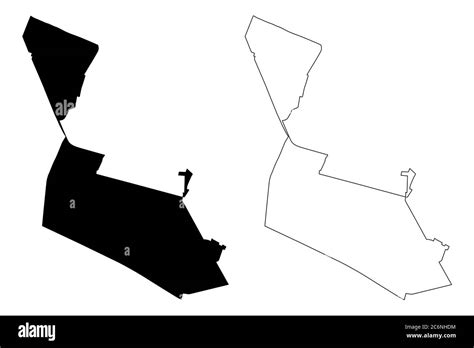 Ciudad Nezahualcoyotl City (United Mexican States, Mexico) map vector ...