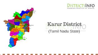 Karur District With Talukas in Tamil Nadu State