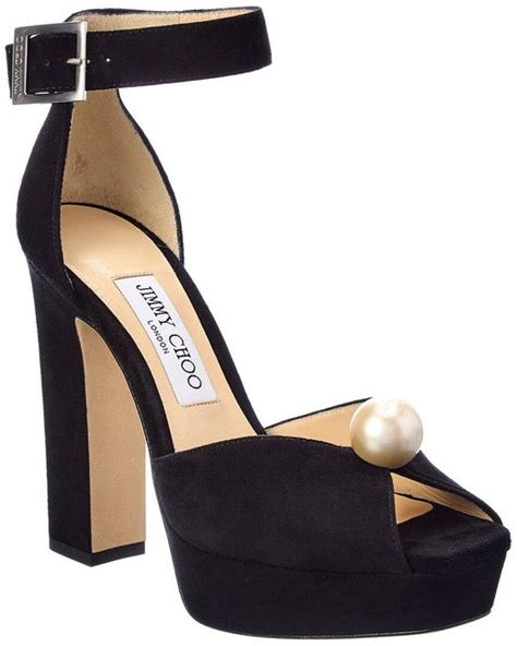 Jimmy Choo Socorie Suede Platform Sandal In Blue Lyst