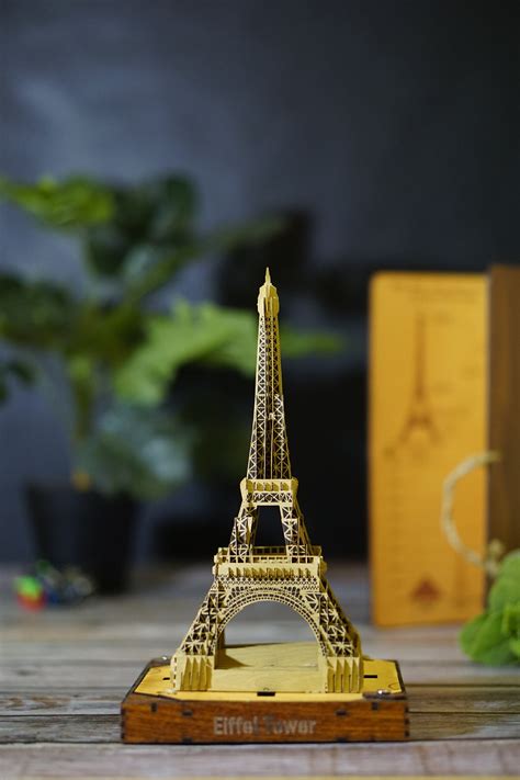 Eiffel Tower 3d Pop Up Cards Paris Theme Party Ornament Etsy