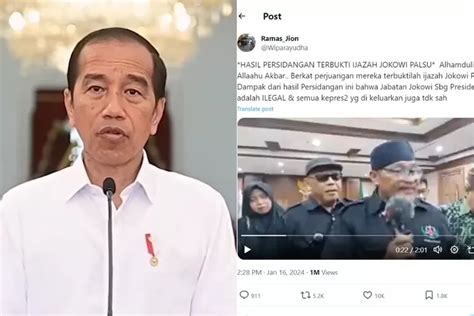 Isu Ijazah Palsu Belum Kelar Presiden Jokowi Akan Dipanggil Untuk