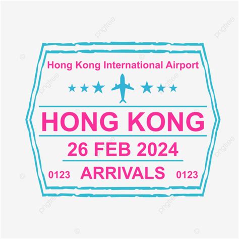 Hong Kong Airport Arrivals Passport Stamp Background Vector Hong Kong