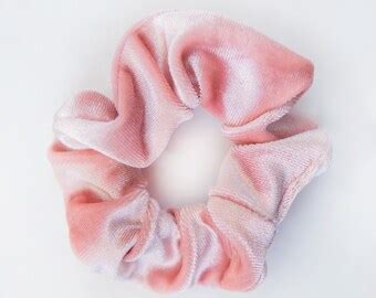 Light Pink Velvet Hair Scrunchie Hair Tie Gentle Hair Elastic Hair