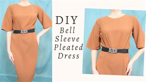 Diy Bell Sleeve Pleated Dress Develop Basic Pattern Zoe Diy Youtube