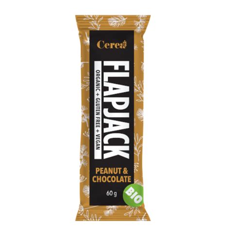 Baton Bio Din Ovaz Cu Arahide Si Ciocolata Flapjack 60g Cerea Dr