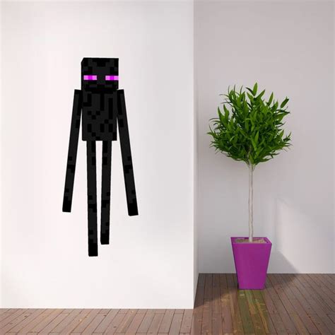 Wall decal Minecraft Enderman inspired Birthday by MinersCave