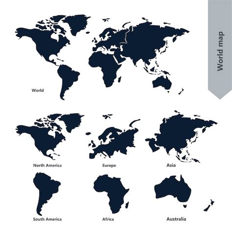 premium vector world map  continent