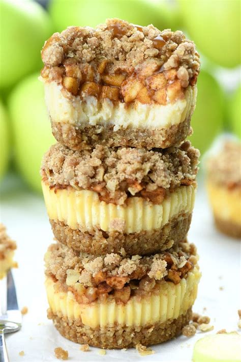 Apple Crisp Mini Cheesecakes OMG Chocolate Desserts