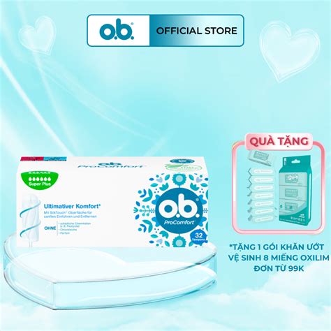 Tampon o b Băng vệ sinh dạng ống tampon o b super plus 6 giọt 32 cái