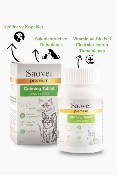 Saovet Calming Tablet Kediler Ve K Pekler In Sakinle Tirici Tablet Gr