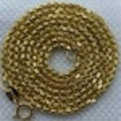 K Solid Yellow Gold Box Chain Necklace Inches Real Gold