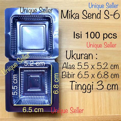 Jual Mika Send 6 S 6 6T Isi 100 Pcs Mika Kue 6T Isi 100 Mika Send 6