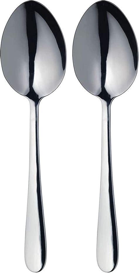 Masterclass Duo Of Stainless Steel Serving Spoons 2 Piece Spoon Set