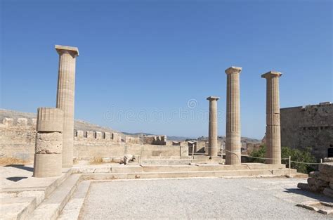 Acropolis of Lindos stock image. Image of island, historic - 121875435