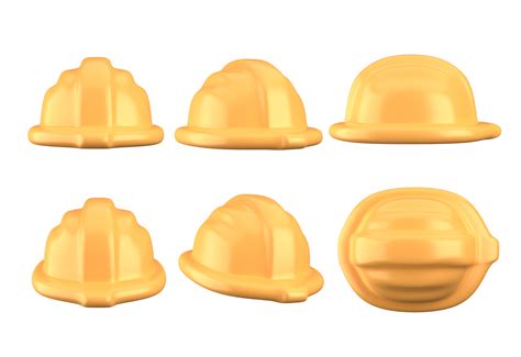 Realistic Detailed 3d Yellow Construction Helmet Set Happy Labor Day 3d Rendering 27127284 Png