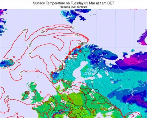 Sweden Surface Temperature On Sunday Apr At Am Cest