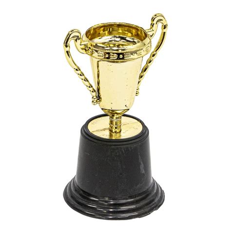 Mini Gold Cup Trophy with Handle on Black Base - 10cm Height | Shop ...