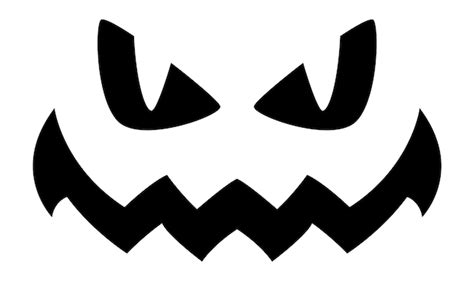 Spooky Pumpkin Face Vector Premium Halloween Illustration