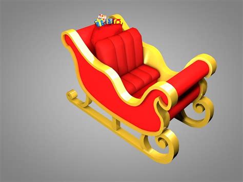 SANTA SLEIGH Free 3D Model - .c4d .3ds .obj .fbx .stl .x - Free3D