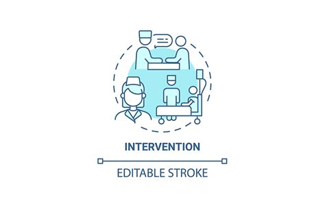 Intervention Blue Concept Icon