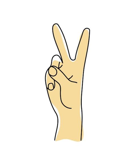 Premium Vector Peace Hand Sign Clip Art Library