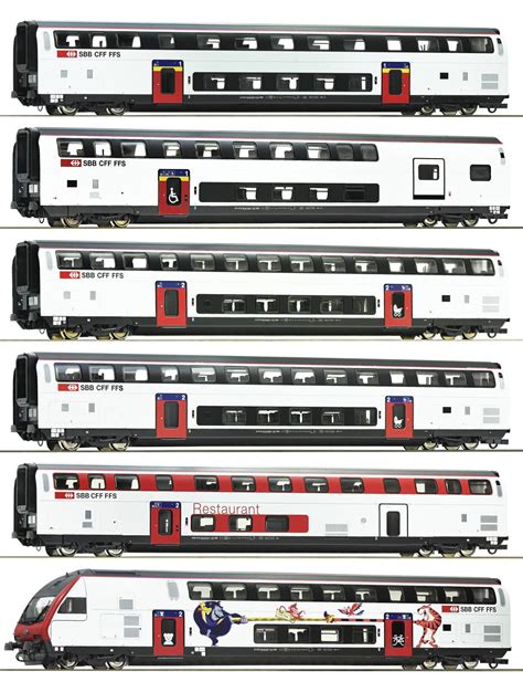 Erlebniswelt Modellbahn Roco 74713 H0 Doppelstockwagen SBB 6er Set