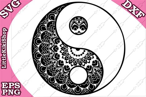 Yin Yang Svg Mandala Yin Yang Svg Yin Yang Tattoo Svg