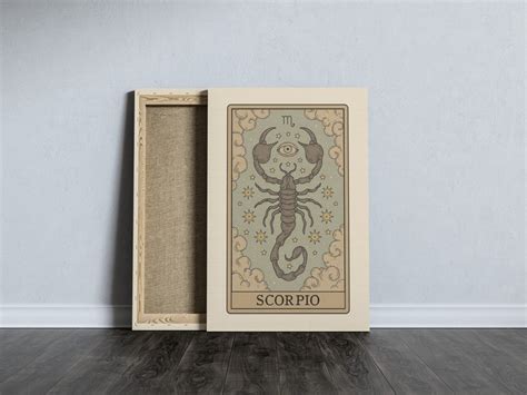 Scorpio Tarot Card Tarot Posters Tarot Home Decor Astrologicial Zodiac ...